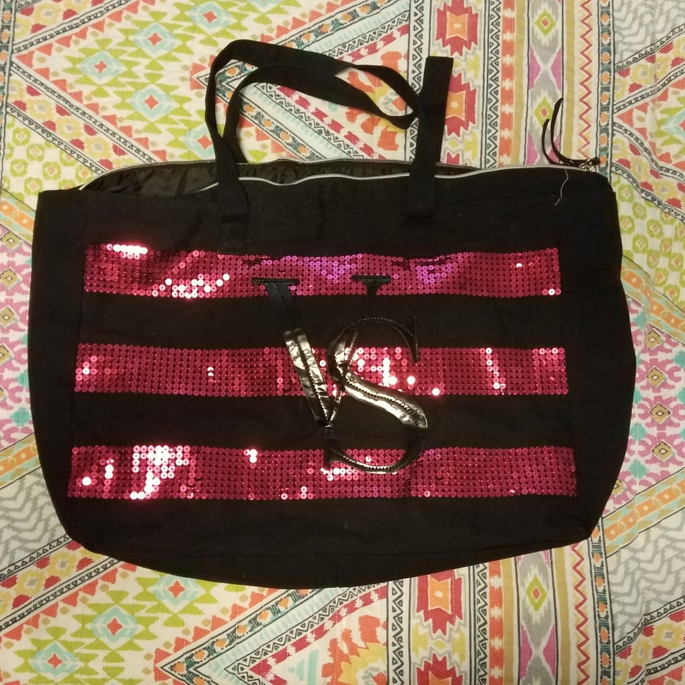 Victorias Secret sequin tote bag